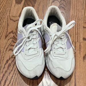 New Balance White and Purple Women's Sneakers